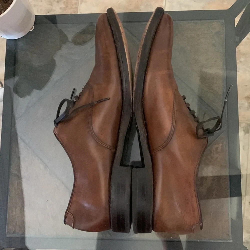 ALLEN EDMONDS Carlyle Plain-Toe Leather Oxfords